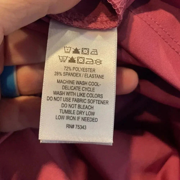 Tommy Bahama sleeveless mock neck golf dress plum/mauve leaf print trim Size M - Picture 10 of 10